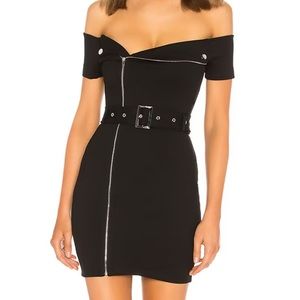By the Way Black Terri Moto Dress
